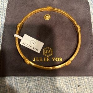 New w/Tags Julie Vos Gold Catalina Textured Bangle